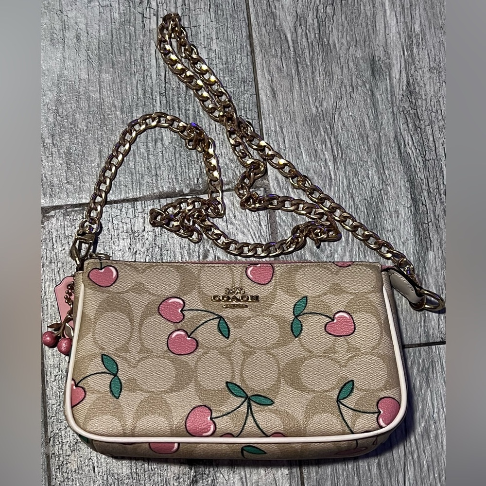 Coach Cherry Print Beige Nolita 19